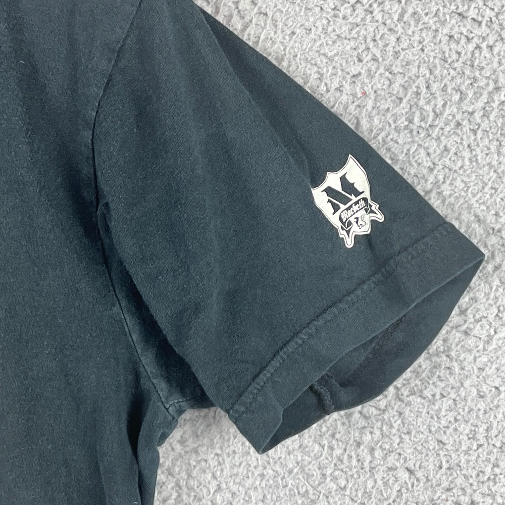 VTG Macbeth Shoe Company T-Shirt Mens Small Black Eagle Logo Blink 182 Made USA - Picture 3 of 14